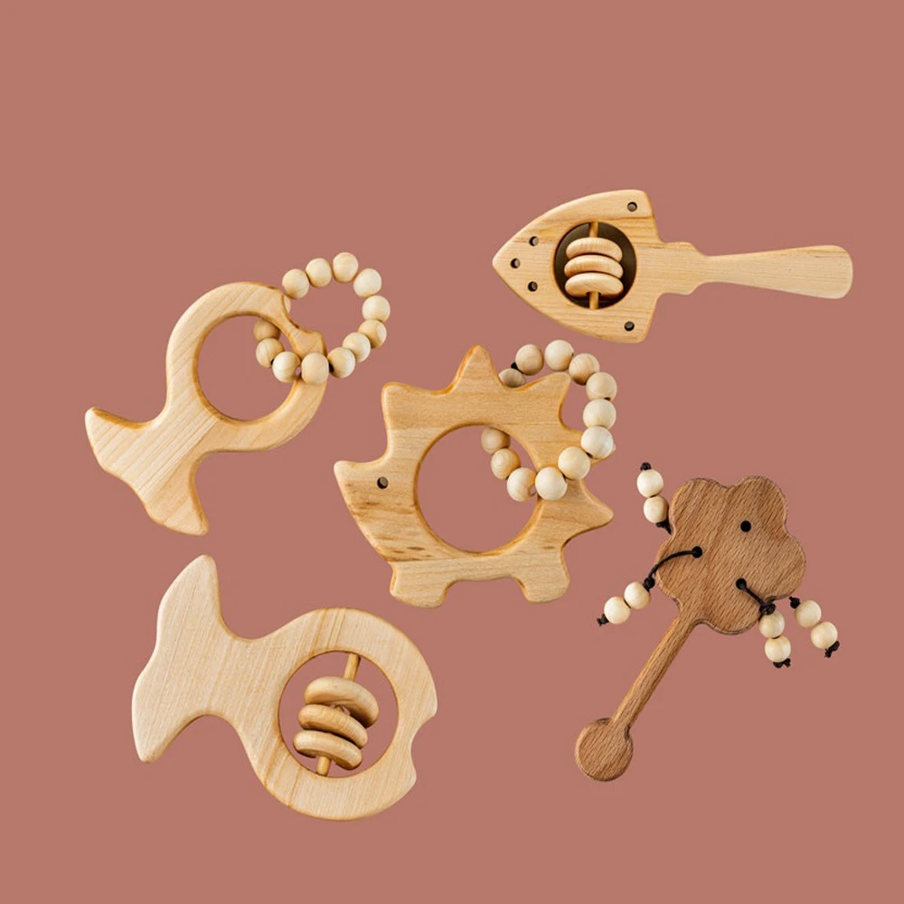 OEM - ODM Wooden rattle teething toy For Toddler Toys 6 Months 1 2 Years Old Boys Girls, Safe Toys for Kids, - Made in Vietnam