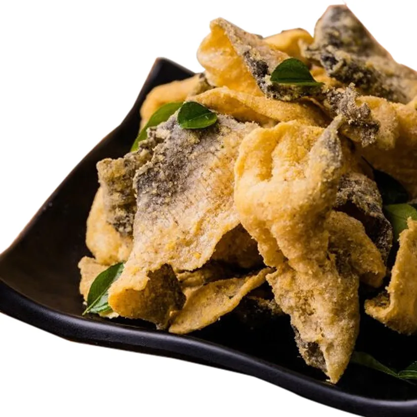  Высококачественная закуска из морепродуктов Соленое яйцо рыбья кожа хрустящий вкус