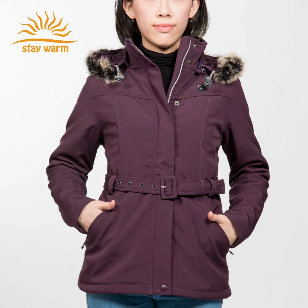 Heated Women Hooded Jacket From Wholesale Manufacturer