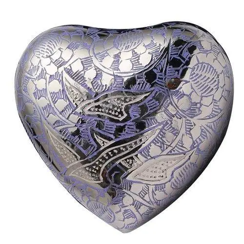 Brass Red Small Keepsake Heart Cremation Urn For Ashes, Mini Heart for Funeral Ashes Metal Brass/Aluminum