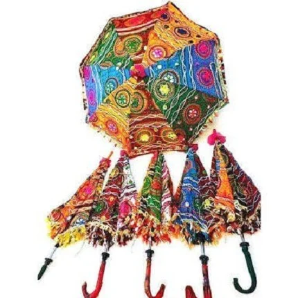 Decorative Rajasthani Hand Embroidery Wedding ParasoI Umbrella