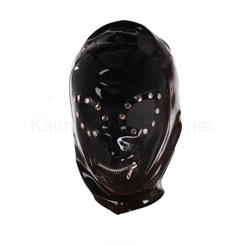 Sexy Fetish BDSM  Leather Gay Bondage Hood Mask