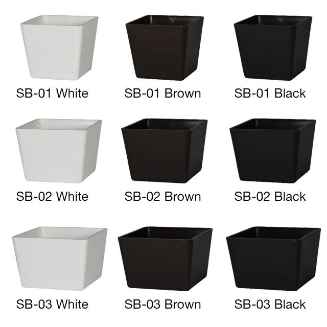 2022 New Model Flower Pots Decorative Pot Flowers Square Bowl Plastic Flower Pot For Indoor Outdoor Decoration