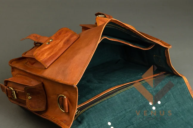 Сумка-мессенджер мужская из натуральной козьей кожи винтажная модная сумочка ручной работы Индии сумка-рюкзак