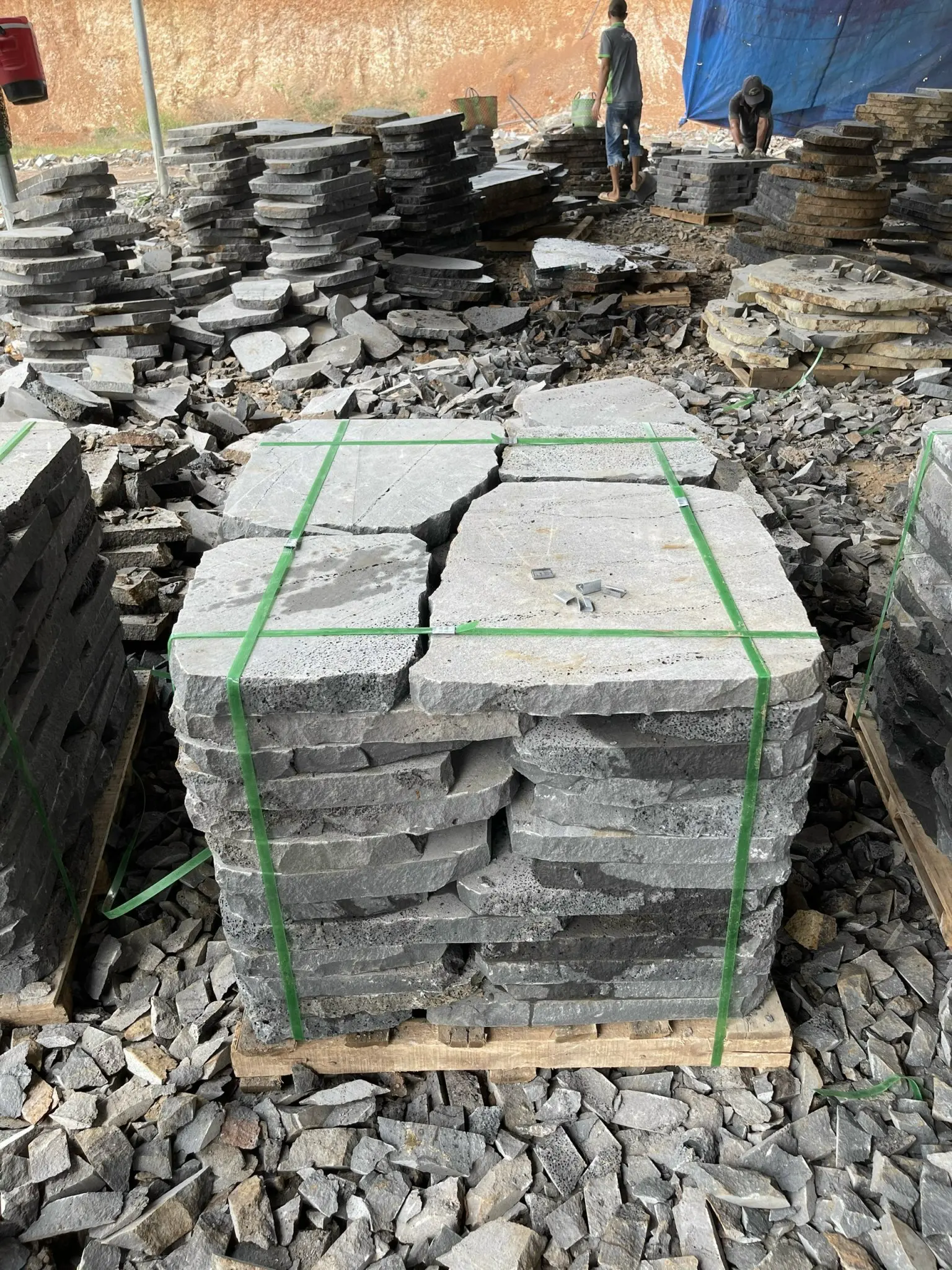 High Quality  ELA Stone Farmhouse Midcentury Rustic Villa Garden House Picked  Basalt Stone from Vietnam