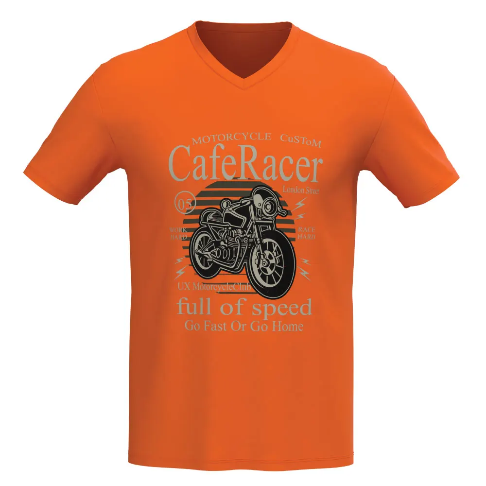 
Man Clothing Premium quality Custom printed T-shirt Soft Black white orange Single Jersey 95% Cotton 5 % Spandex Comfortable 