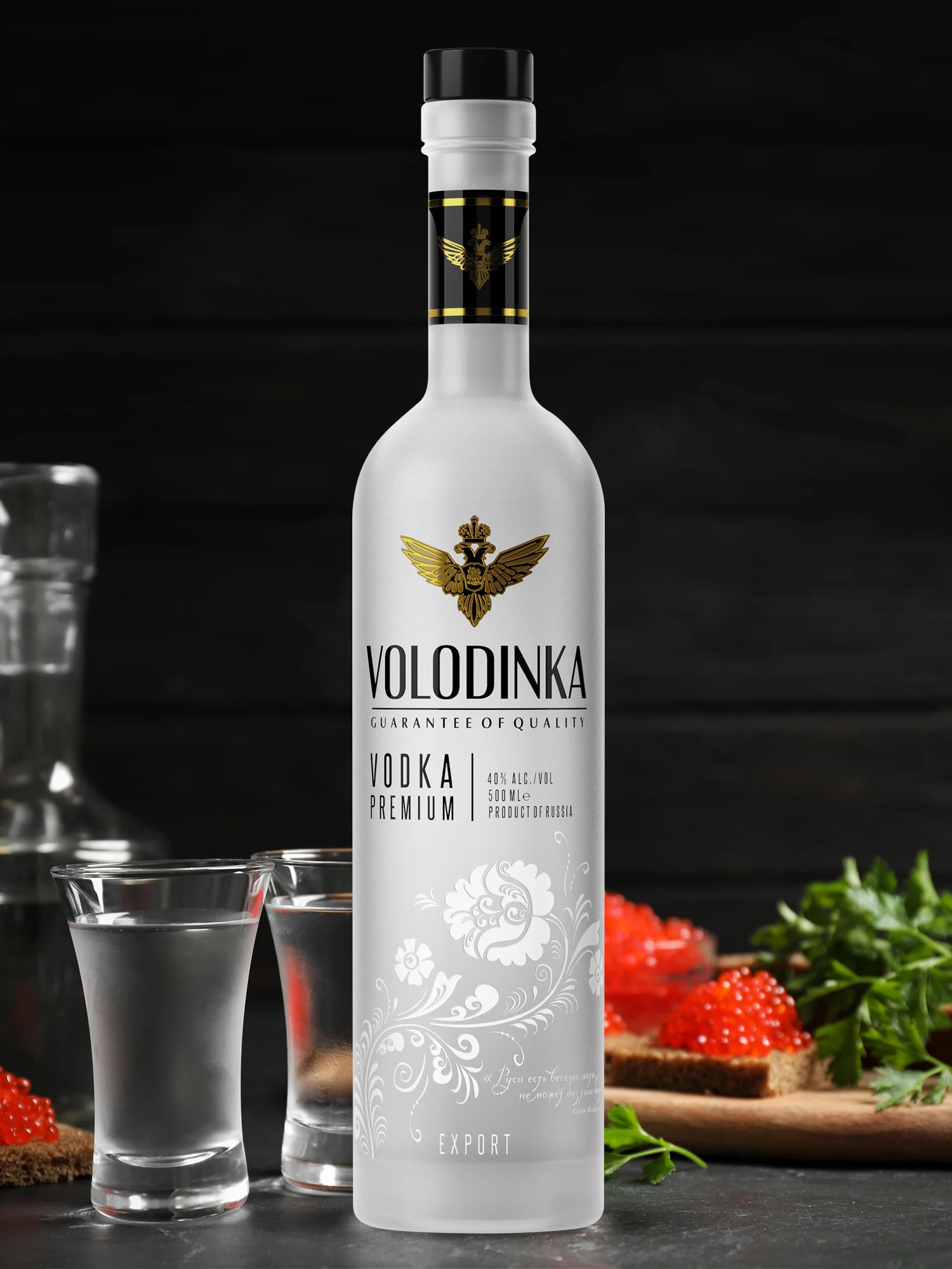 Оптовая продажа высококачественных спиртовых напитков, насыпная упаковка, 500 мл, тубус класса люкс, спиртовая русская натуральная водка «Volodinka»