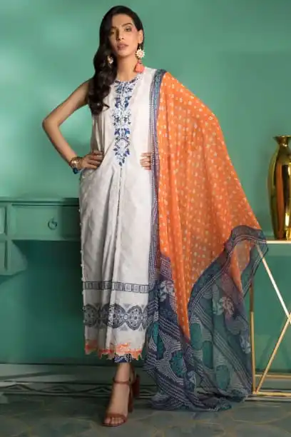 Fashion Designer Indian Pakistani Women - Lawn/Linen/Cotton Georgette 3 Piece Suits Available on Wholesale Price.