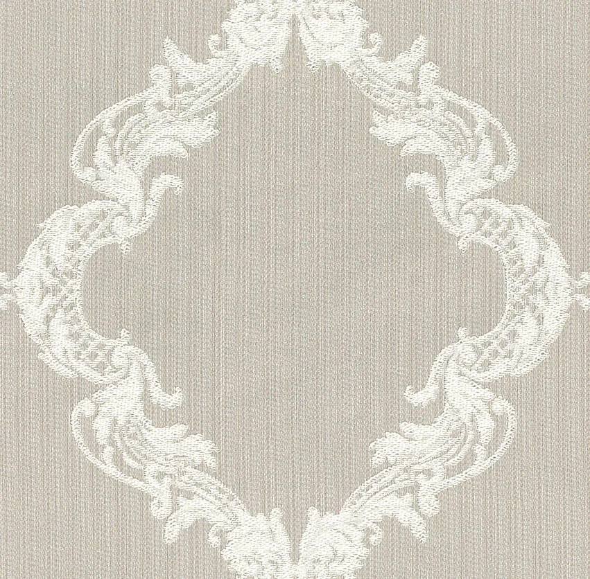 Luxurious impression jacquard fabric curtain that expresses a classic motif three-dimensionally with jacquard.