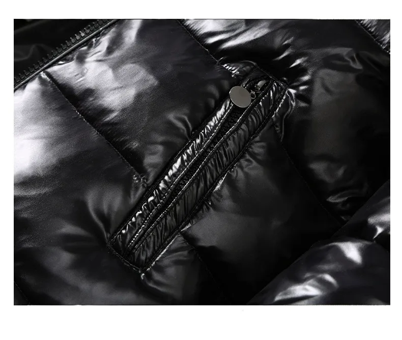 Puffer Jacket Men Shiny Puffer Black Jacket Men Back Bubble Jackets & Coats 2023 Wholesale Winter for Men Stand Casual Knitted