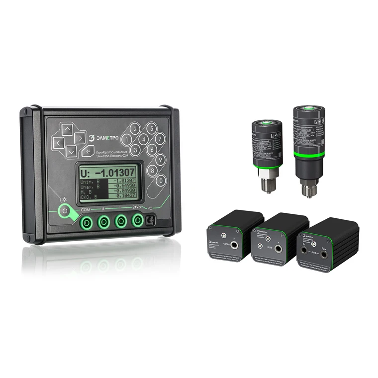 Pressure calibrator technical device for measuring and transmitting a unit of pressure, pressure calibrator portable