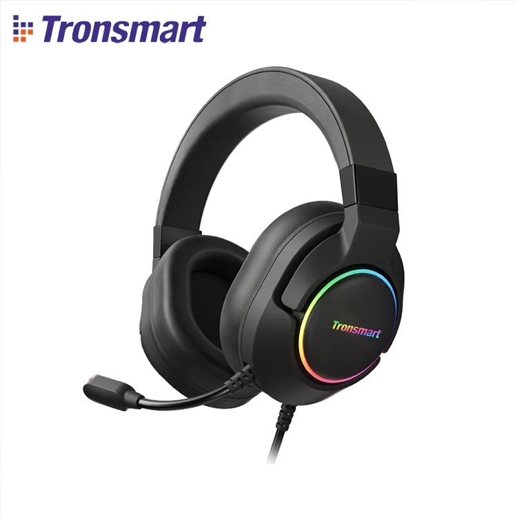 Tronsmart Sparkle Gaming Headphone with mic Virtual 7.1 Game Headset with RGB Lighting Standard USB Port Headset with EQ Mode