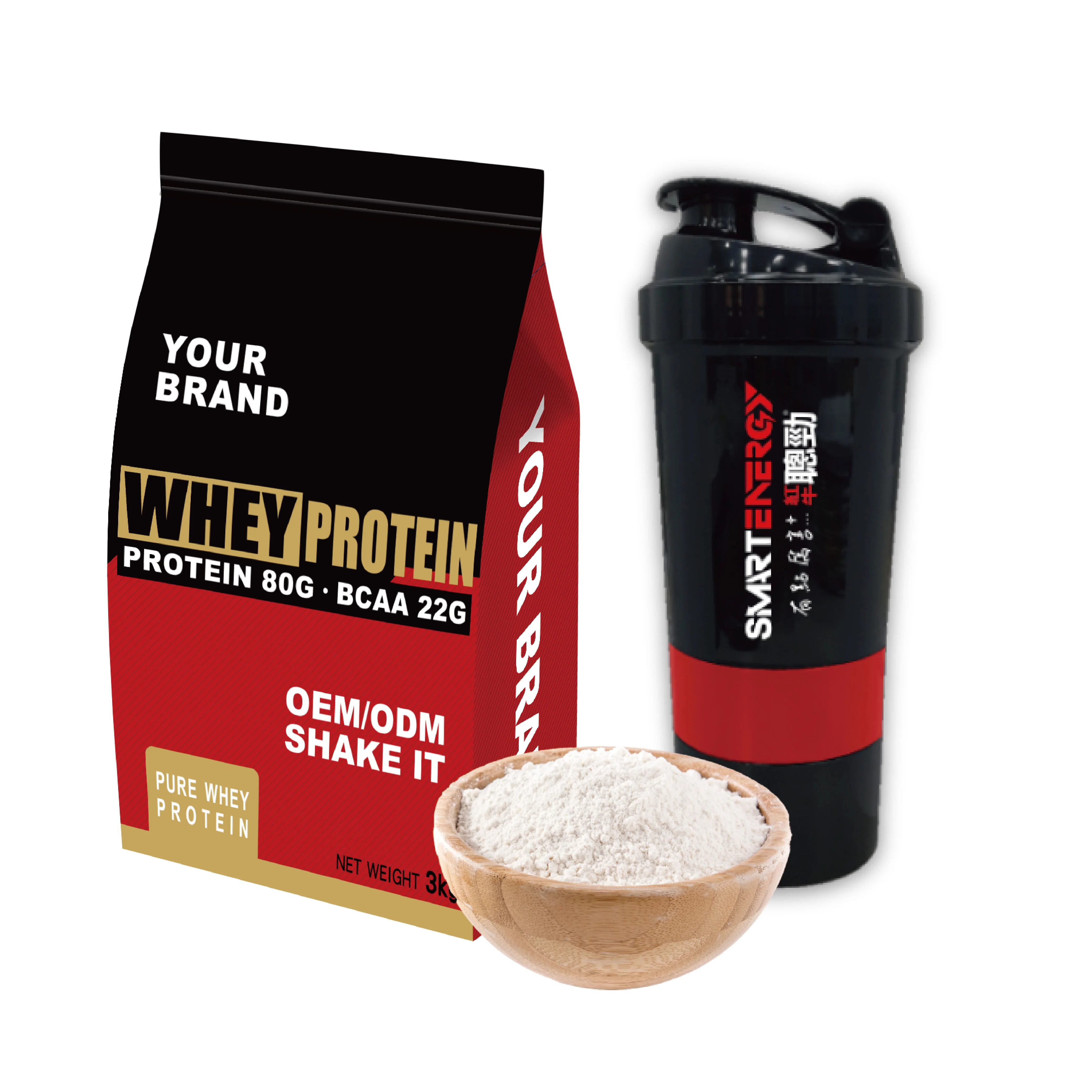 Hot sale factory direct price protein powder for men on whey protein concentrate 80% with long shelf life