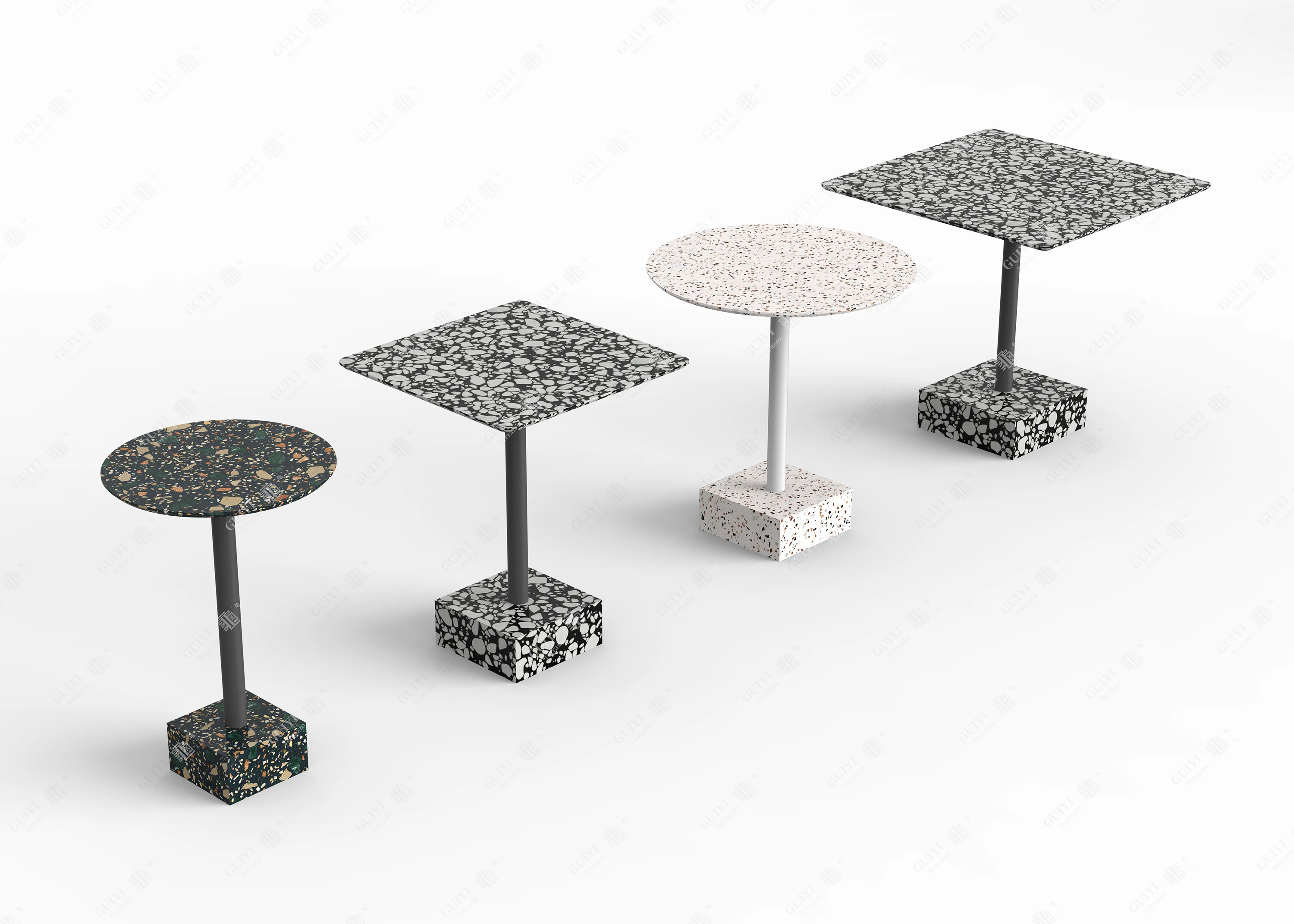 terrazzo table unique design home-type furniture terrazzo exterior ideal of sweden  black and white marble chips