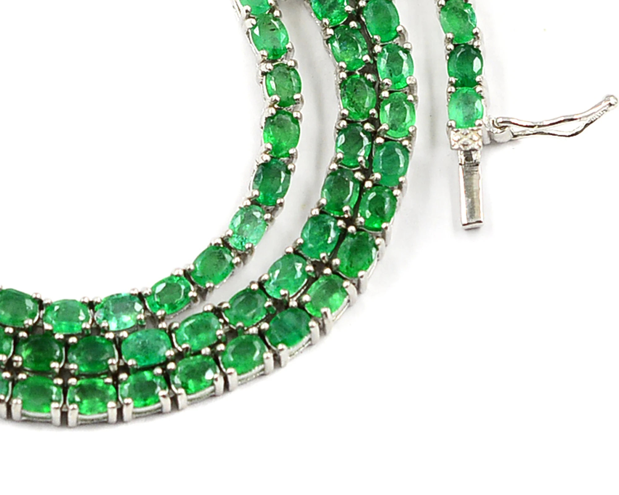 Новый эксклюзивный замбийский изумруд 4x3 мм натуральный драгоценный камень 925 пробы серебро для женщин ювелирные изделия ожерелье серьги набор от индийского