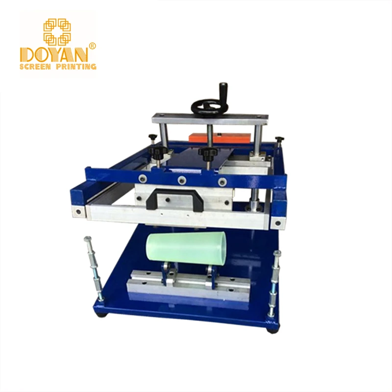 Doyan Factory Manual Cylindrical Printer Round Plastic Bottle Cup Glass Mug Cups Silk Screen Printing Machine