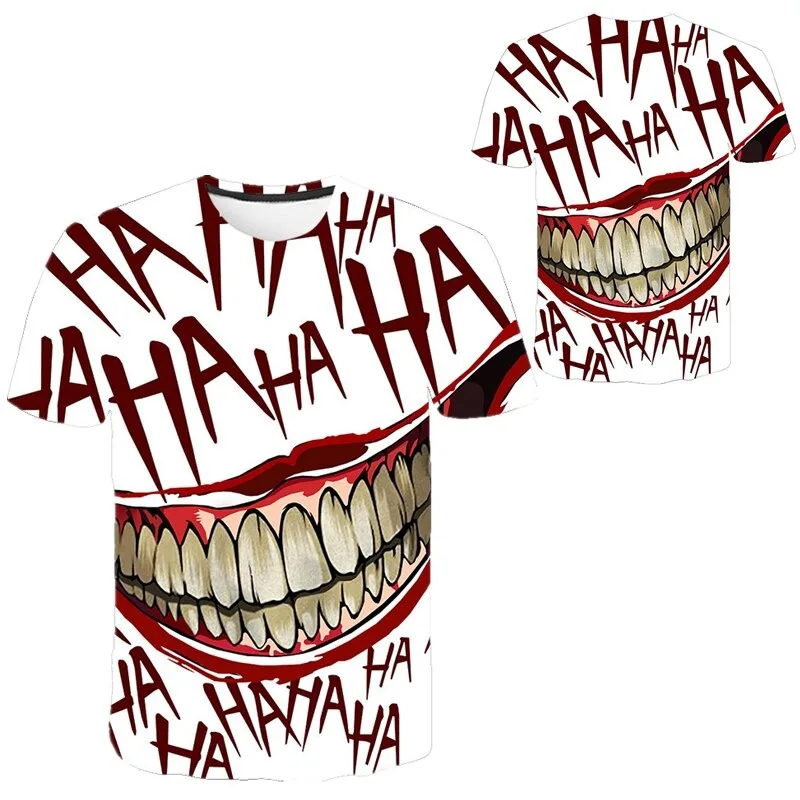 
Horror Movie It Penny Wise Clown Joker 3D Print Tshirt Men/Women Hip Hop Streetwear Tee T shirt 90s Boys Cool Clothes Man Tops 