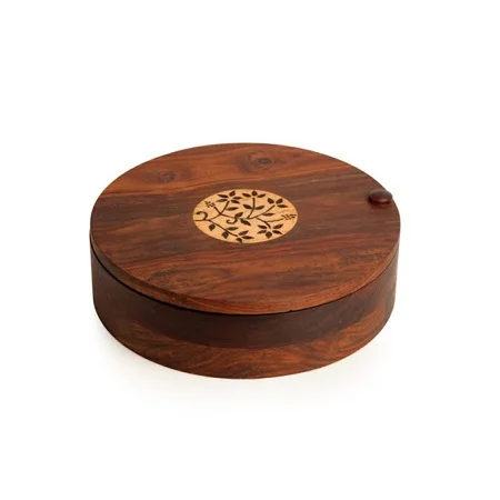 Exclusive Quality Customized Shape Masala Box Marvelous Design Wooden Spice Box For Home Restaurant Usage
