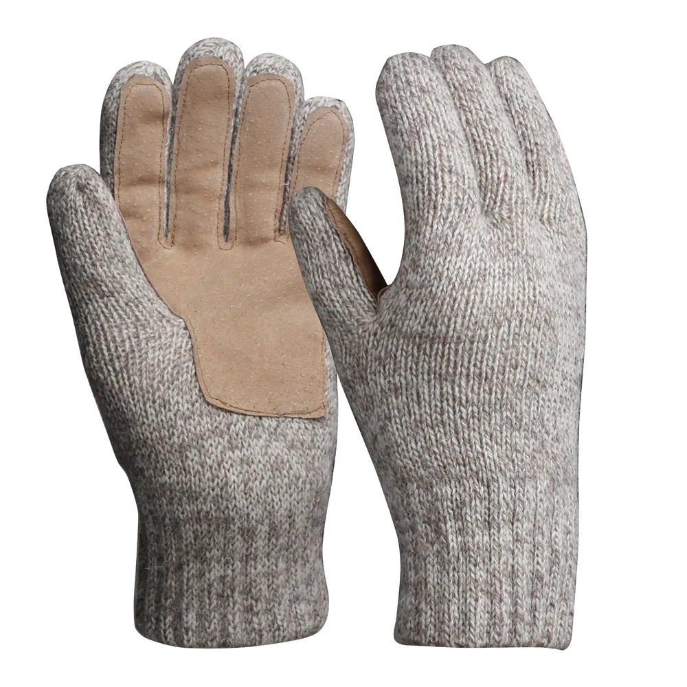 Pigskin Leather Palm Thinsulate Lining Wool Knitted Work Gloves Personal Protection Gloves