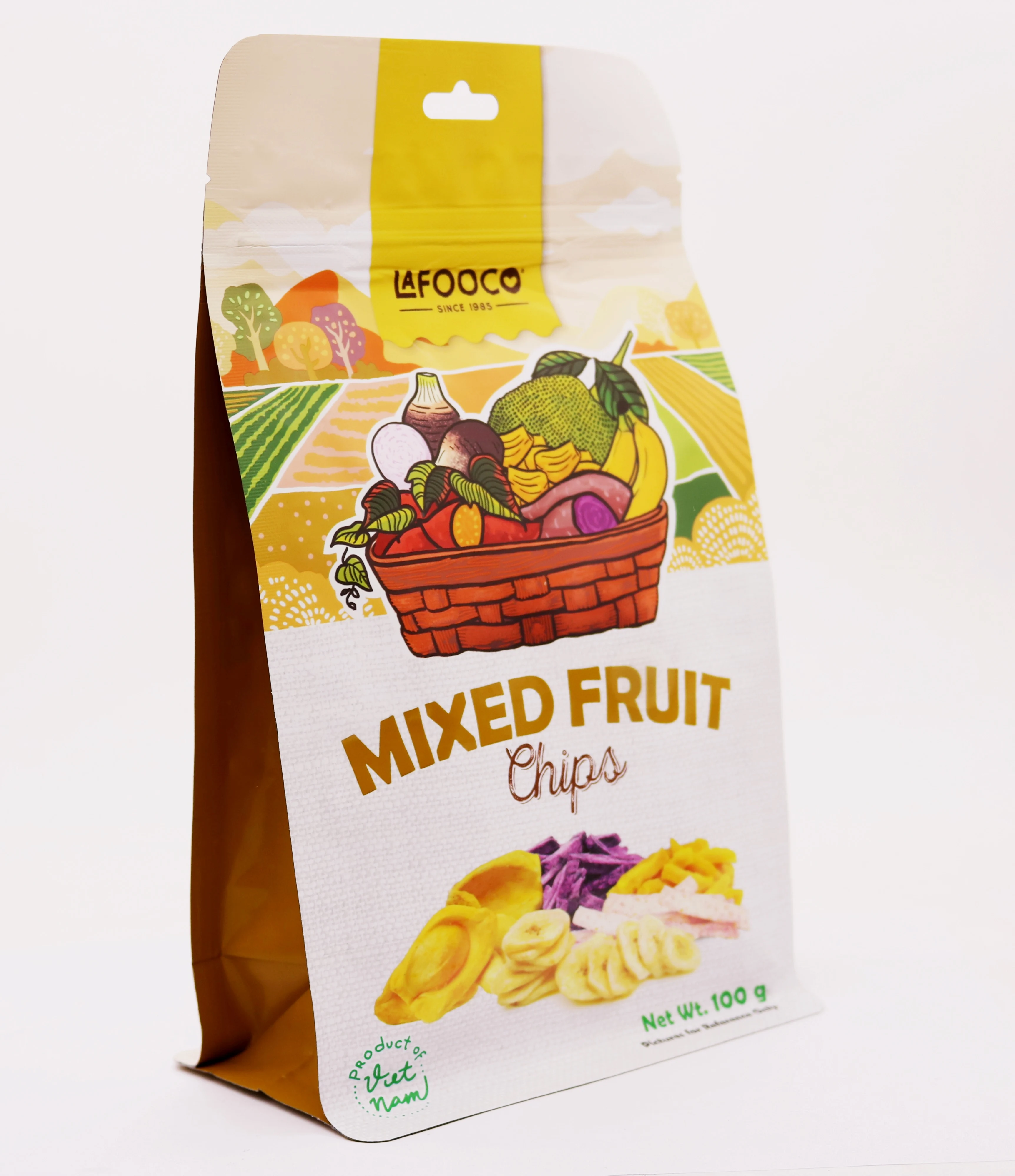 Best Seller 2021Mix Fruits Chips 100gr Origin Vietnam Standing pouch Natural Flavour Delicious Snack