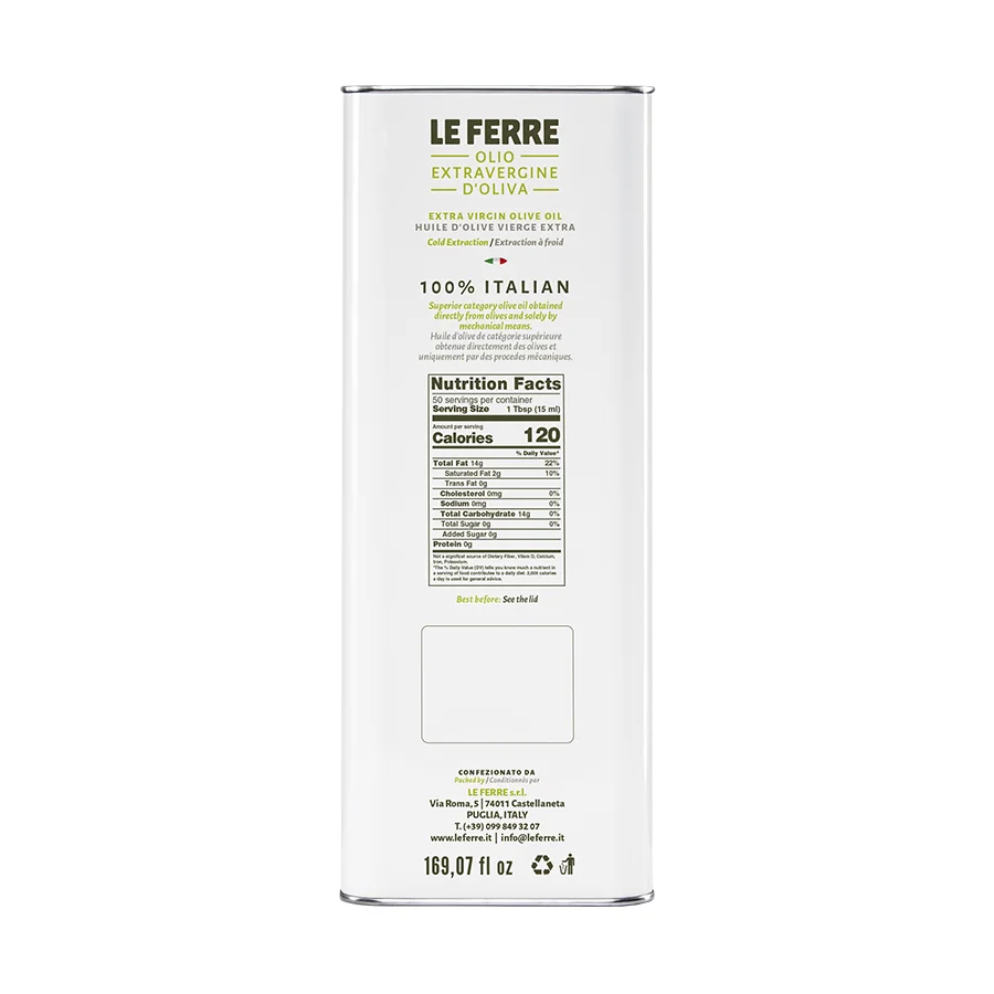 High Quality Italian Extra Virgin Olive Oil - Multivarietale Blend for cooking