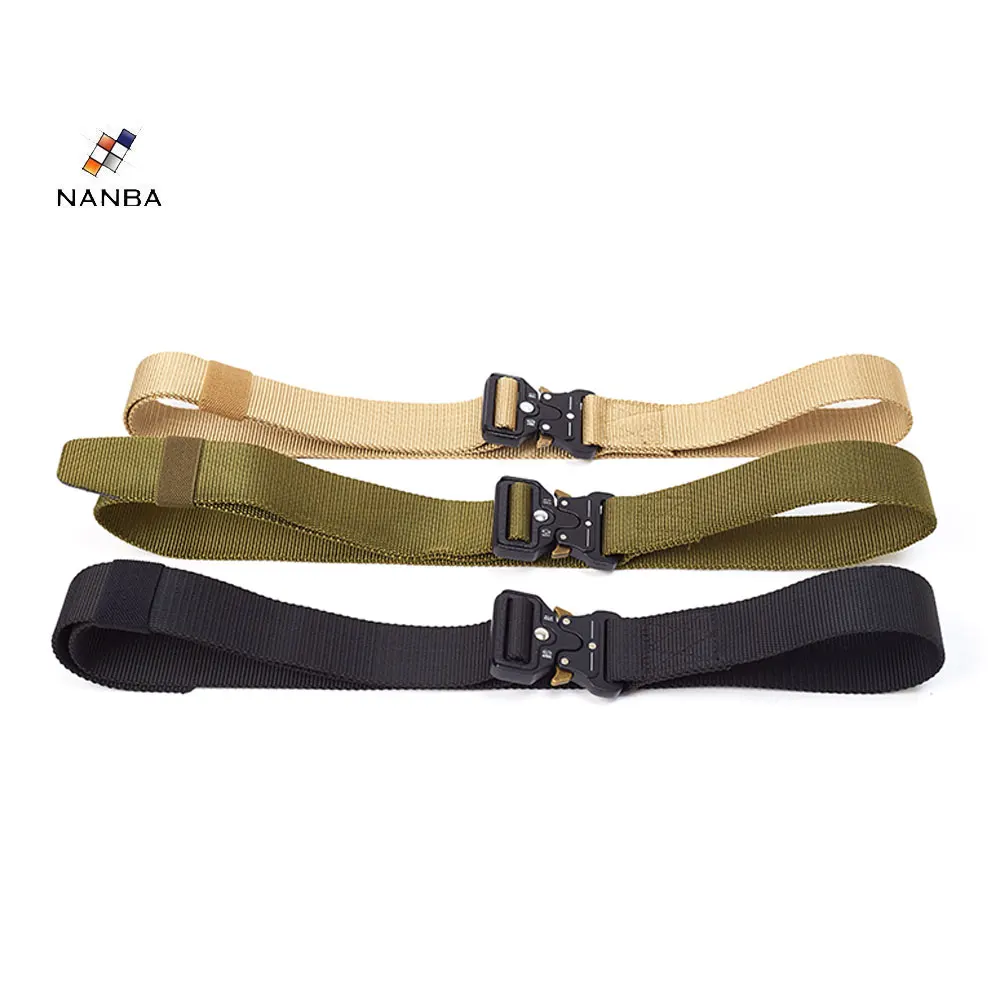 OEM Design Manufacture supply hot transfer camo polyester nylon army military belt