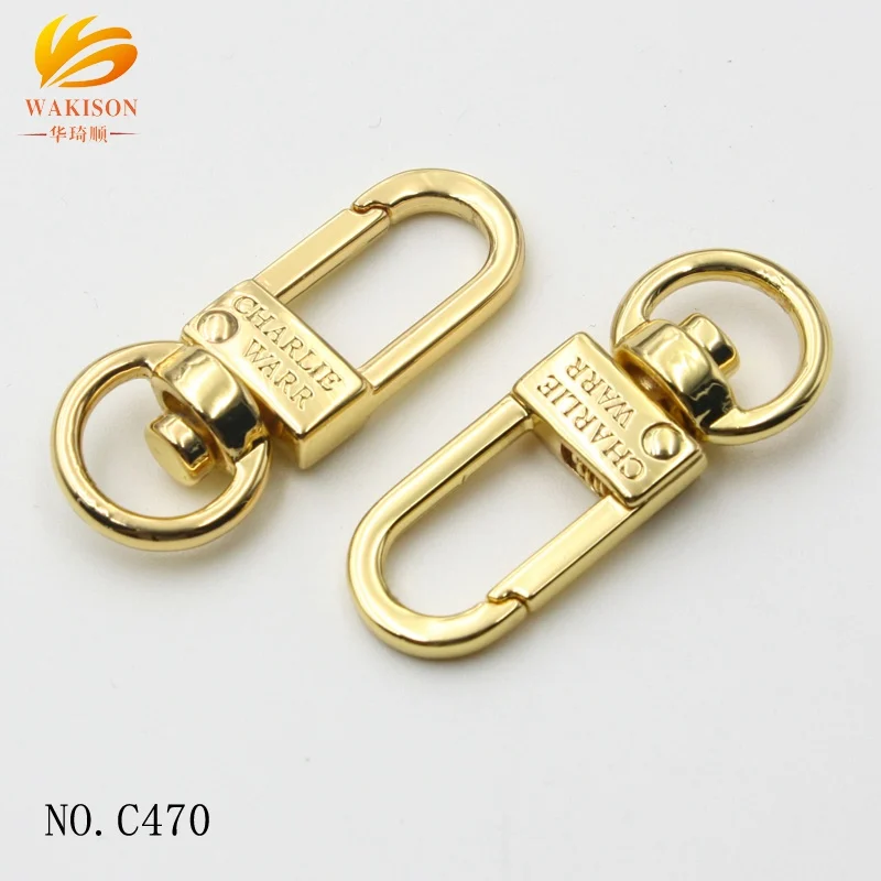9mm Custom Engraved logo Key ring key chain clasp for Keychain