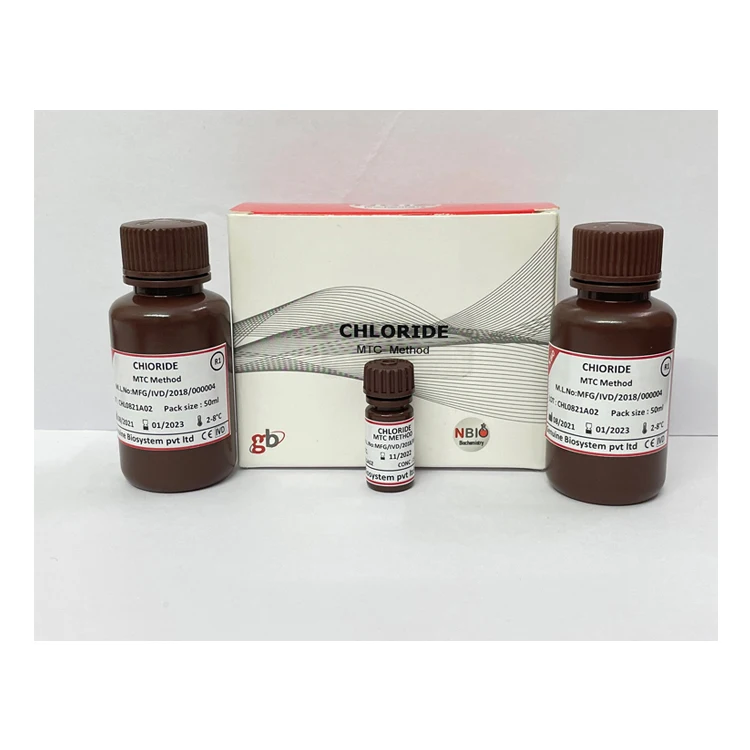 High Accuracy Chloride Clinical Chemistry Reagent Test Kit - 2 x 50 ml Test Kit Set to Determine Chloride in Human Serum