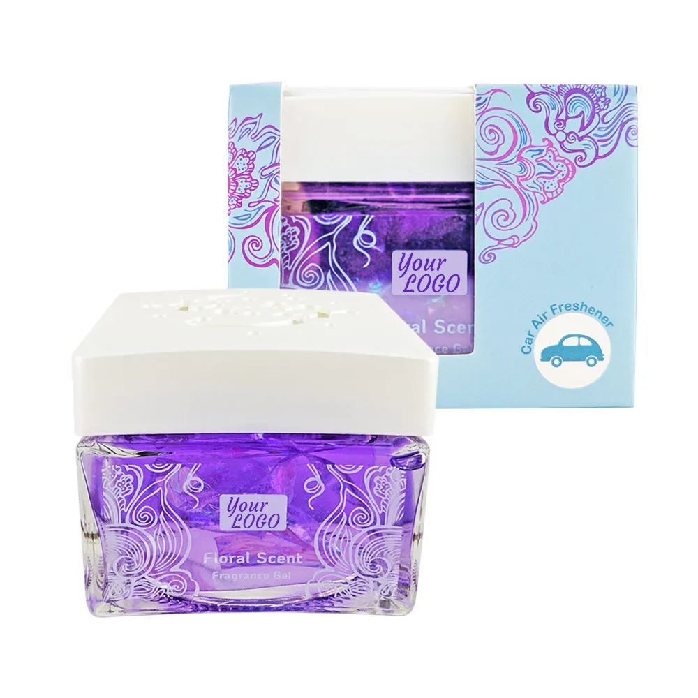 Wholesale Luxury Car Air Freshener Glass Bottle Long Lasting Scents Car Fragrance Gel Custom Made Car Perfume