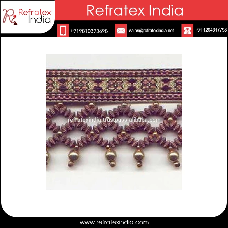 High Quality Tassel Fringe for Home Decoration Bulk Supplier And Manufacture By Refratex India Made in India for Best Quality An