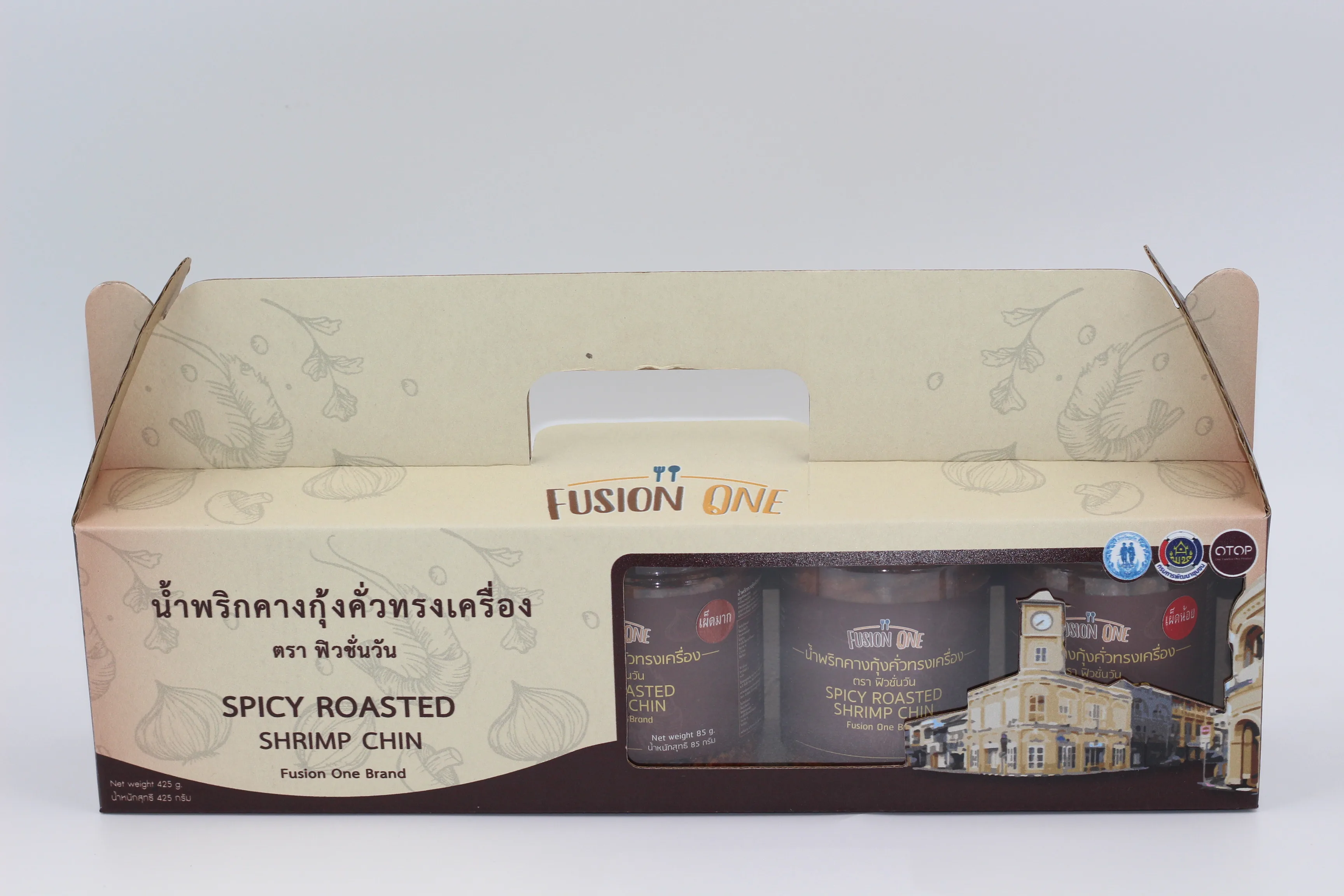 Hot Selling Thai Chili Paste Spicy Roasted Shrimp Chin 85g Natural Ingredients No Color Added Set of 5 Flavors in Nice Packaging