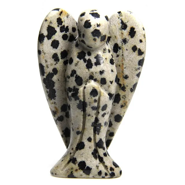 Natural Healing Crystals Best Quality Dalmation Jasper 2 inch Angle Wholesale Gemstone Angel For Sale