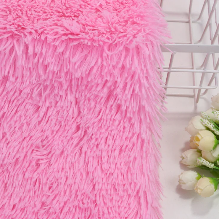 Hometextile fabric 100%polyester fabric 20mm pile height super soft 100% polyester teddy bear faux fur PV plush fabric