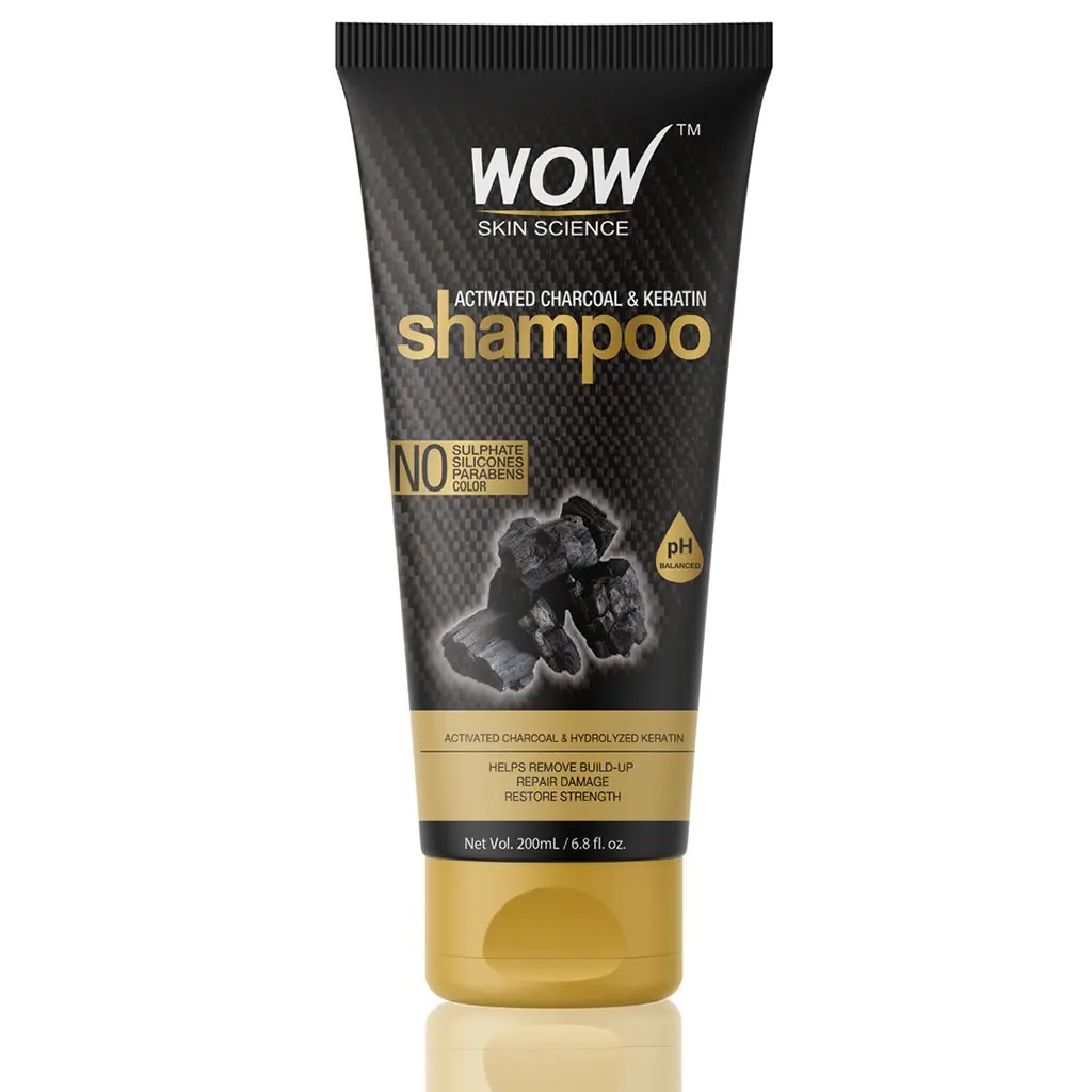 WOW Skin Science Charcoal & Keratin Shampoo - 200ml