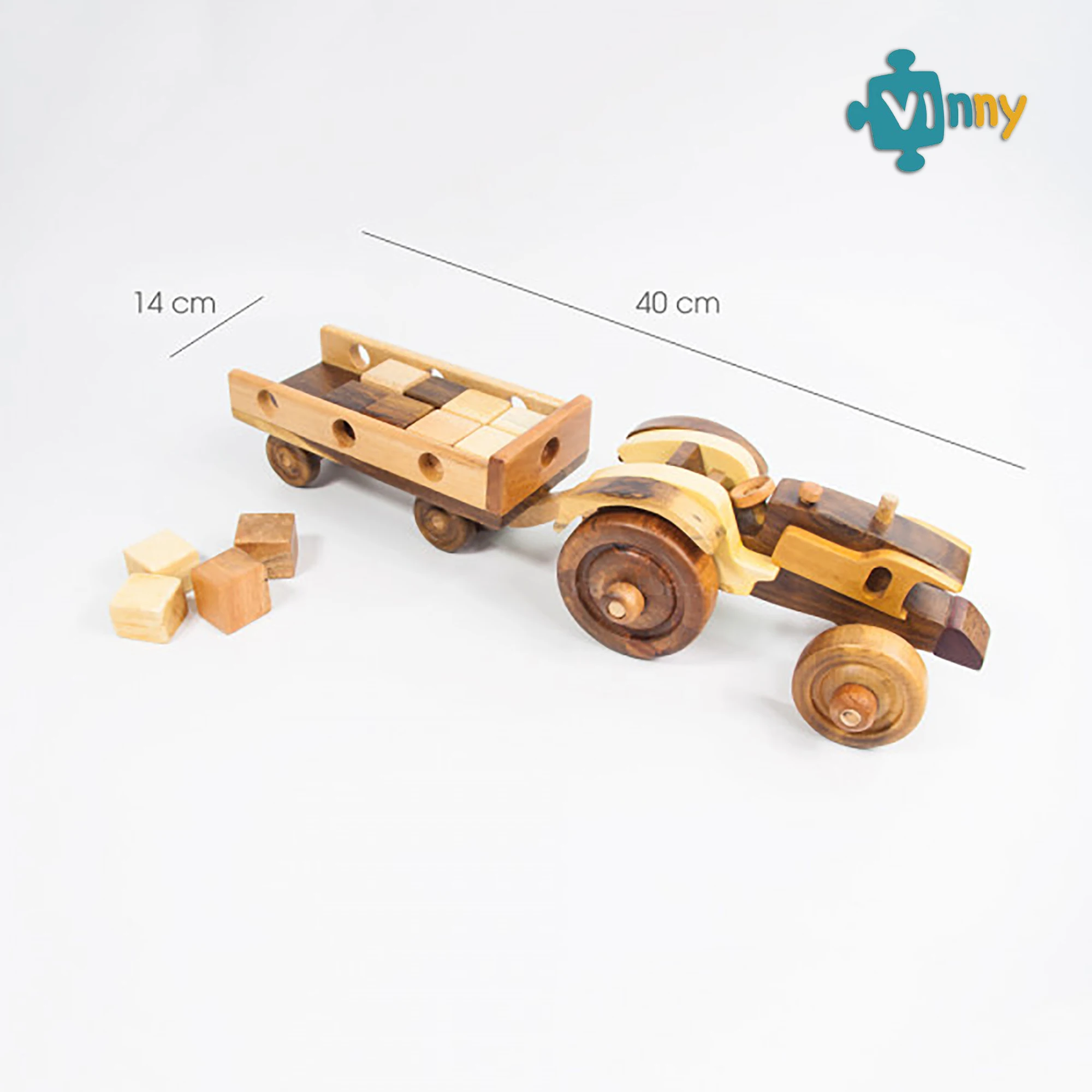 
OEM - ODM Vietnamese Manufacture - Wooden Harvesting Truck with cubes- New arrival educational assemble truck 