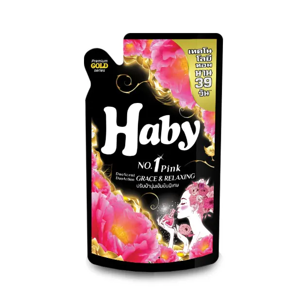 Концентрат Жидкого Смягчителя Ткани HABY № 1, 395 мл в упаковке, изящный и расслабляющий запах