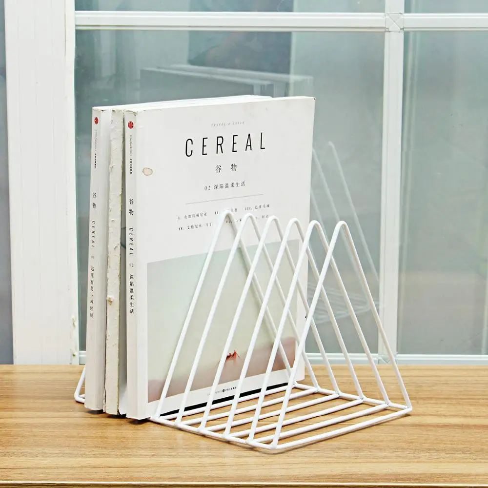 Creative Alphabet Shaped Metal Bookends Iron Support Holder Desk Stand For Books Student Stationery School Office Supplies