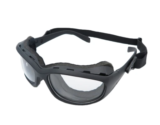 ANSI Z87.1 classic safety glasses with elastic strap and removable foam frame