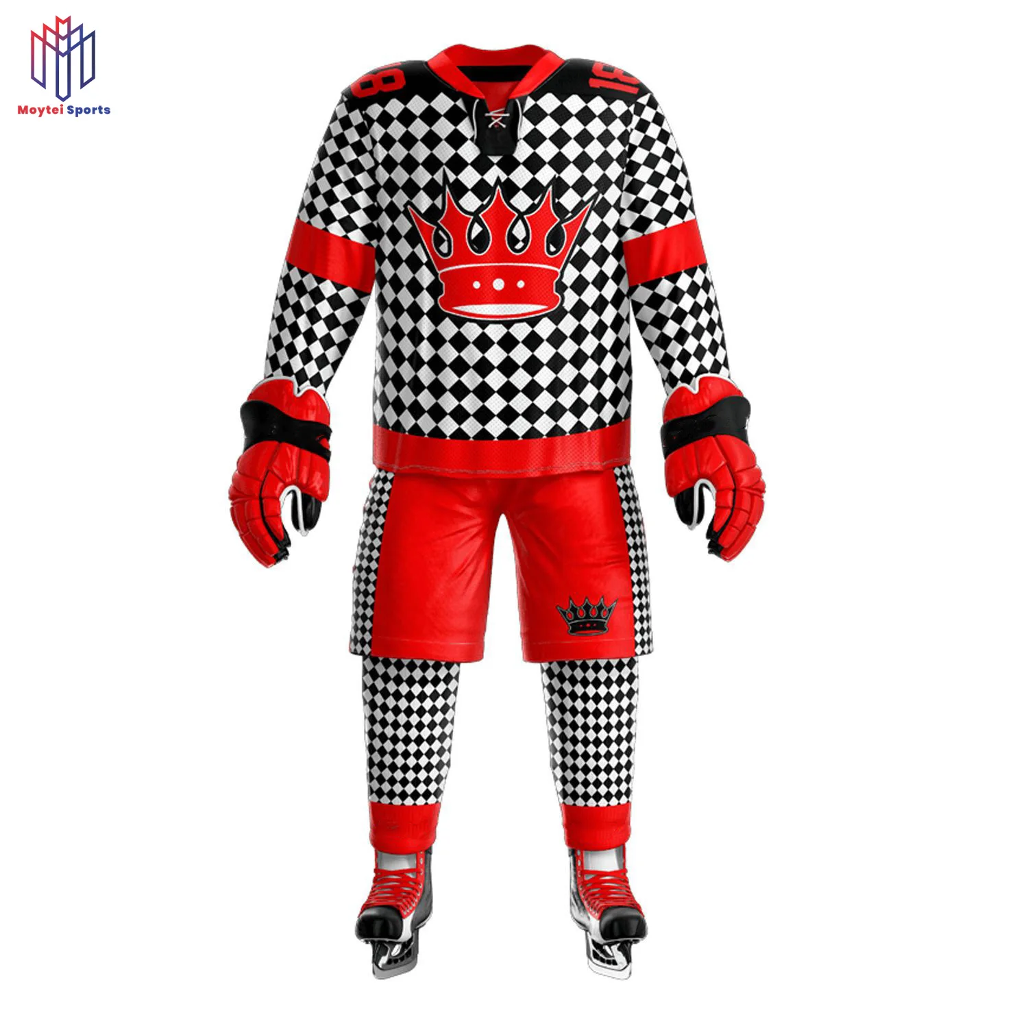 2021 Top Quality 100% Polyester Team Breathable Field Hockey Jersey Men Sublimation Ice Hockey Uniform