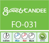 OEM/ODM Service Available Plastic Office & School Pen Black Blue Red Sweet Candee FO-031 Ballpoint Pen