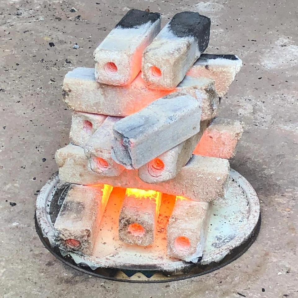 Longlist burning low ash hexagonal hardwood Sawdust charcoal briquette