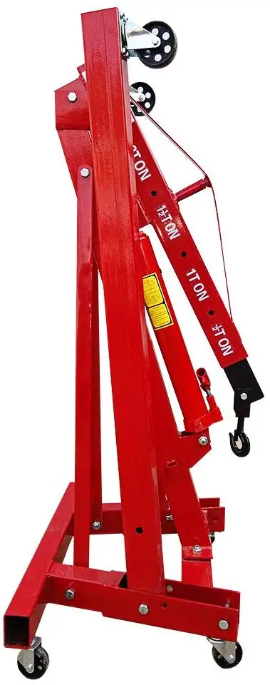 
2 Ton Hydraulic Folding Engine Crane Stand Hoist Lift Jack with Wheels Workshop Hydraulic Use 