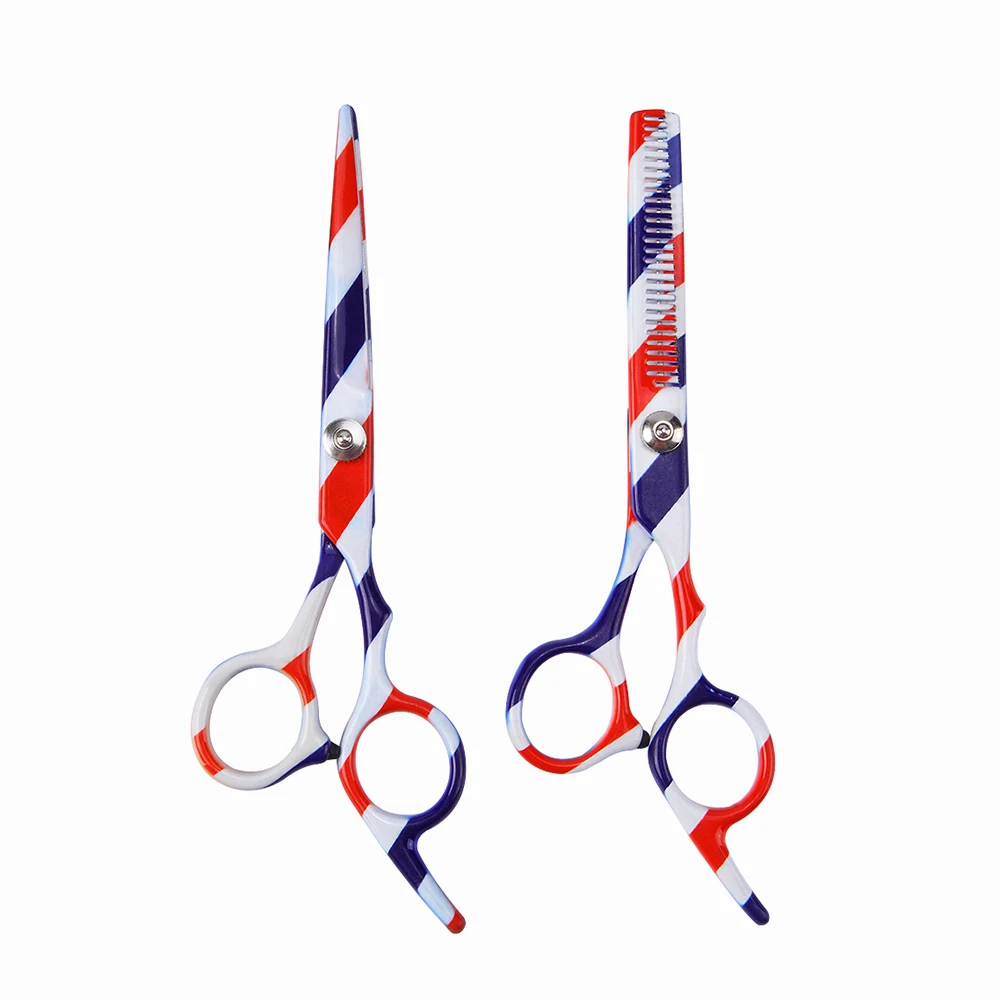 Парикмахерские ножницы с красивой ручкой и бумажным покрытием, изготовленные из немецкой нержавеющей стали