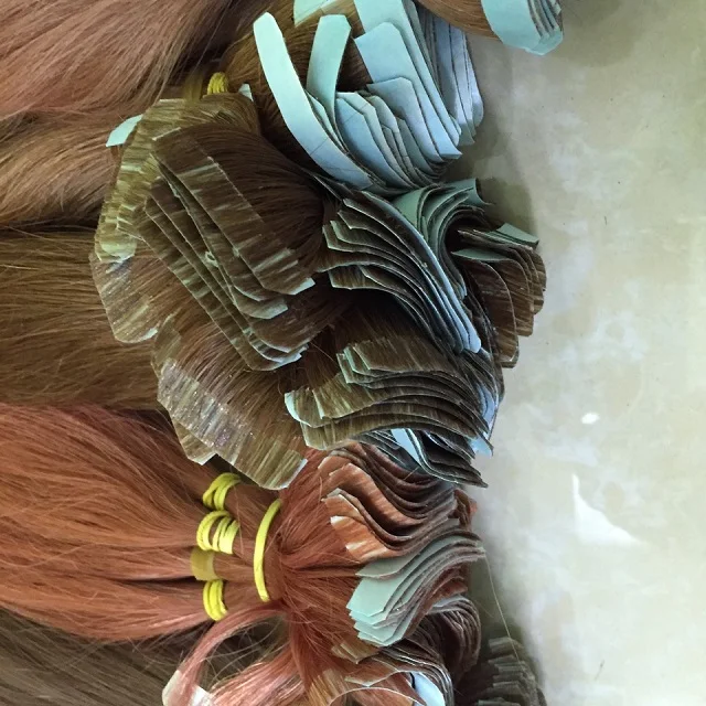 Double Drawn Russian Human Hair Tape Hair Extensions, Natural Remy Tape In Hair Extensions For Export In Bulk