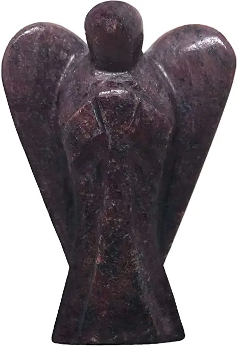 Natural Garnet Hand Carved Crystal Angel For Sale High Quality Gemstone Angel For Sale
