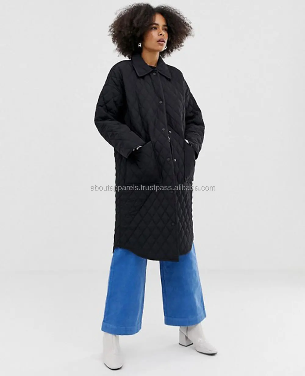 Bulk Custom Winter Coat Windbreak Padded women Jacket Light Weight Jacket ,New Stylish Women Quilted Long Line Quailed Puffer