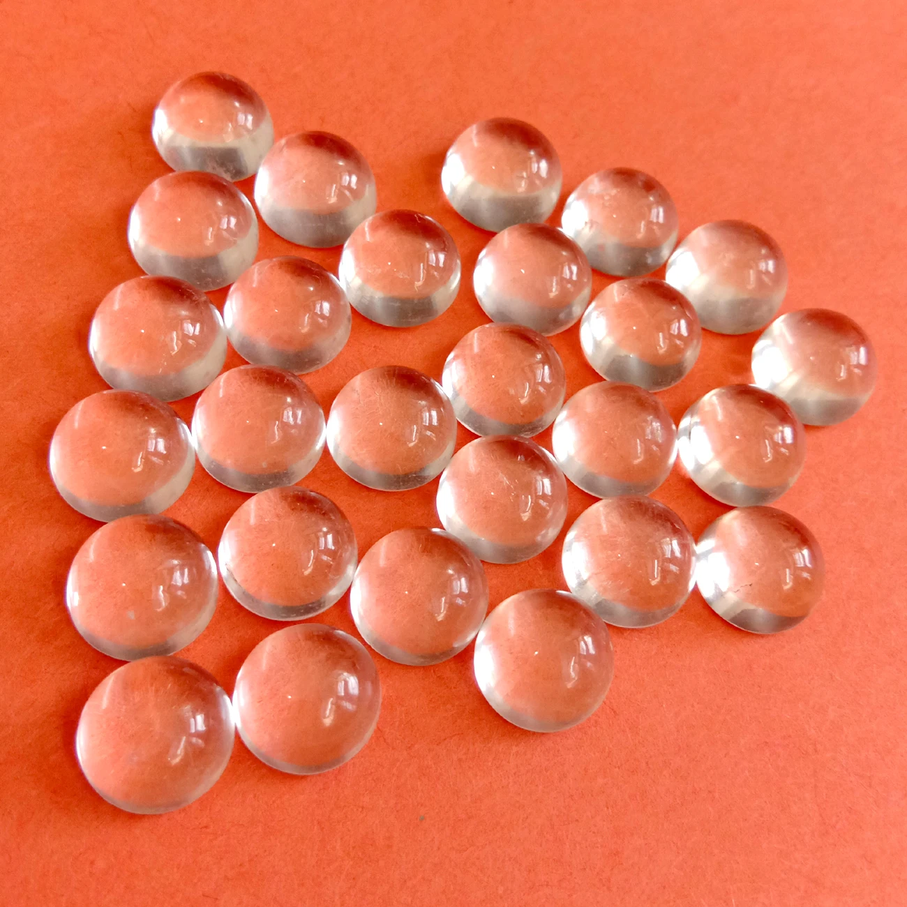 Кристалл кварца круглый кабошон 15 мм неоправленный полудрагоценный камень стерлингового серебра серьги