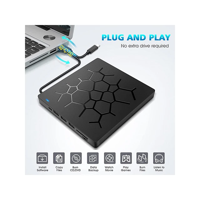  На компакт-диске RW настольный USB 3 0 Type-C портативный DVD плеер диск CD