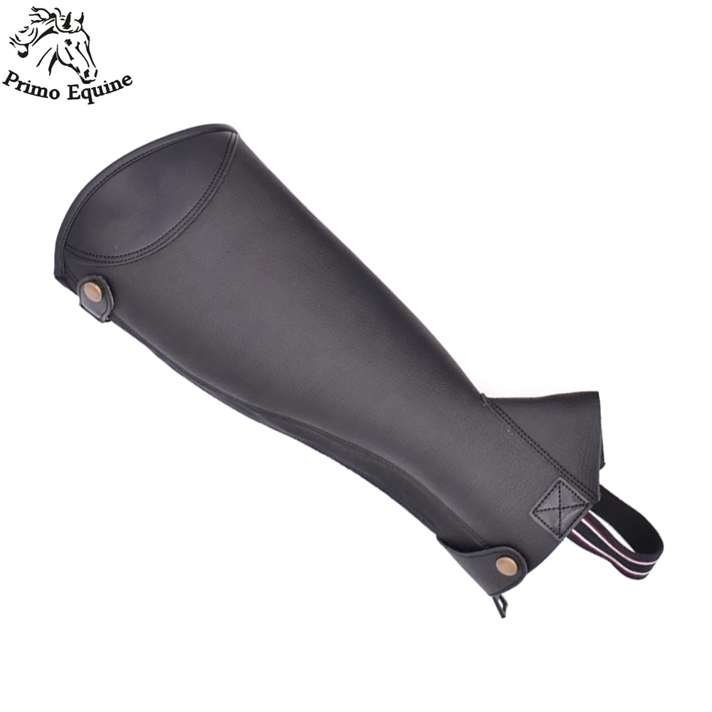 Best Quality Horse Riding Sports Wear Premium Brown leather and Elastic Straps Horse Riding Half Chaps