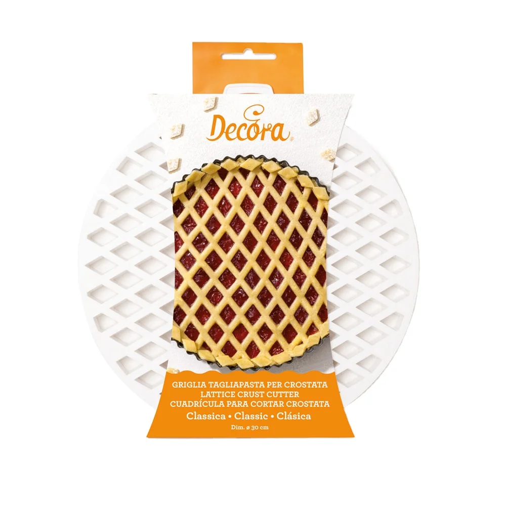 Made in Italy Plastic Lattice Crust Cutter for making tarts with perfect design diam. 30 cm
